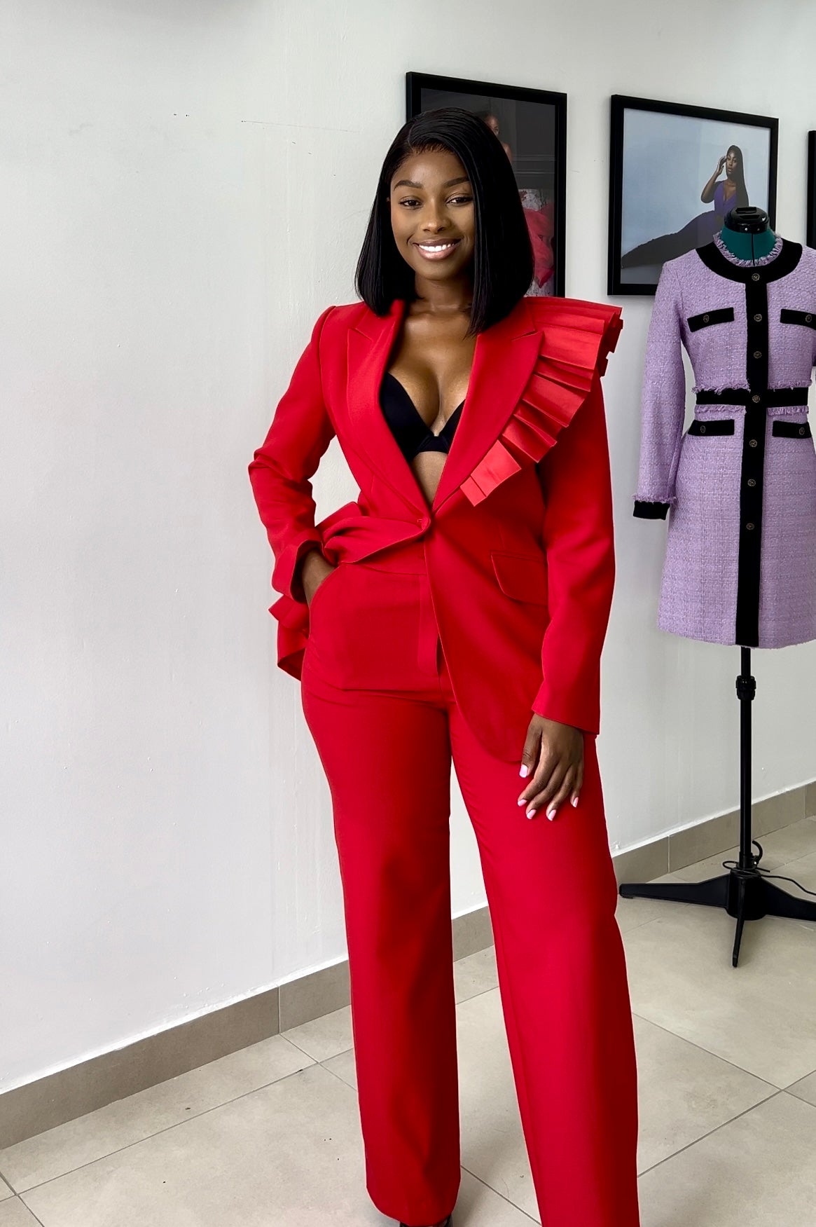 Red suit