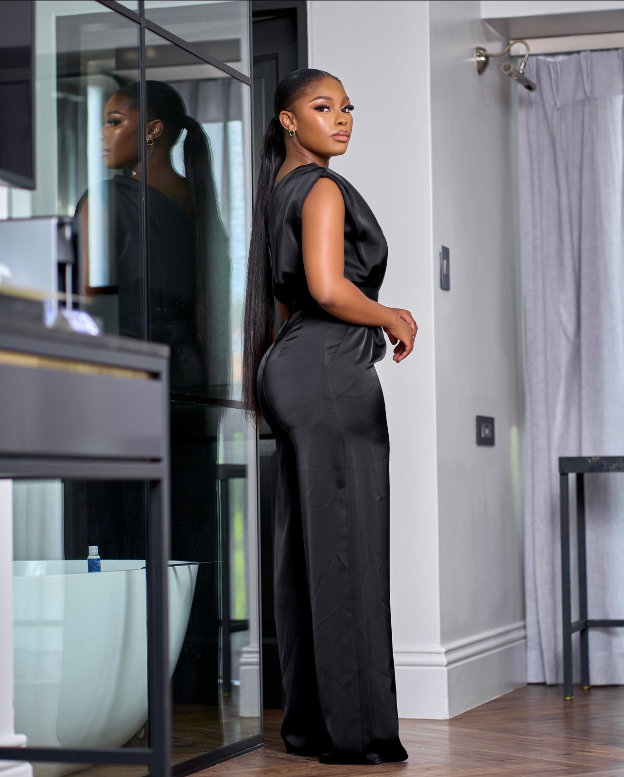 Black off shoulder Jumpsuit