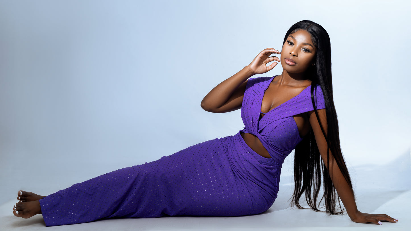 Purple maxi dress