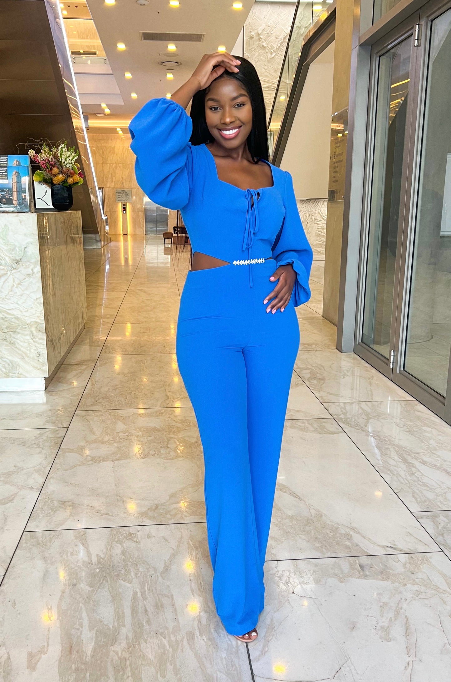 WAIST CUT-OUT JUMPSUIT