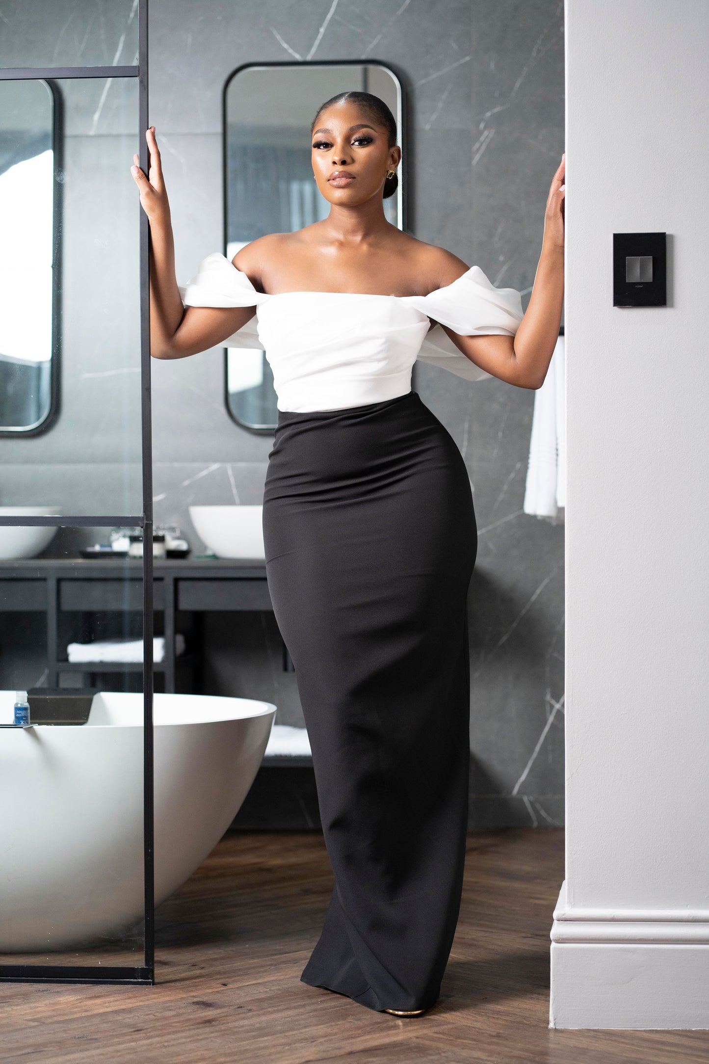 Black and white dress