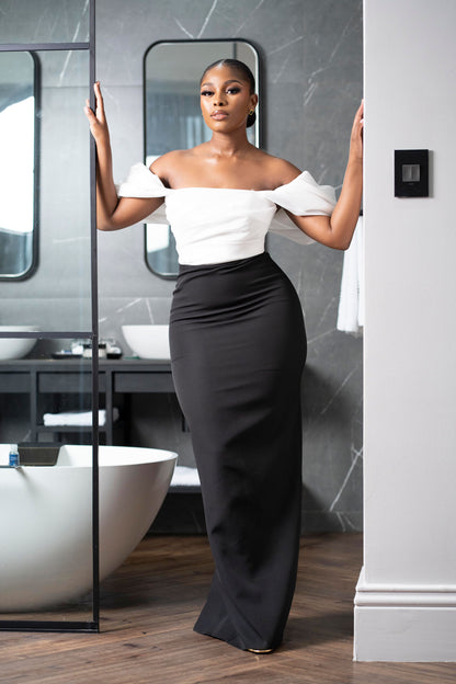 Black and white dress