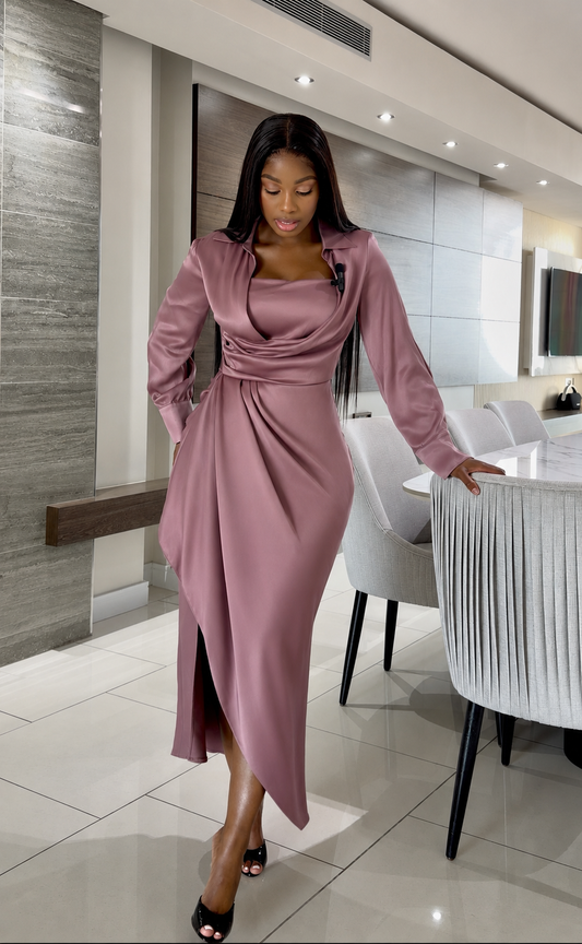 Silk midi dress