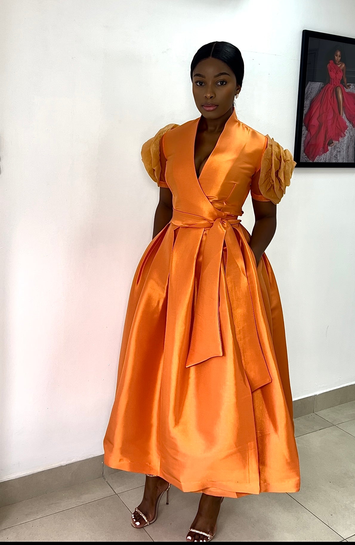 Orange princess dress