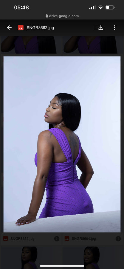 Purple maxi dress