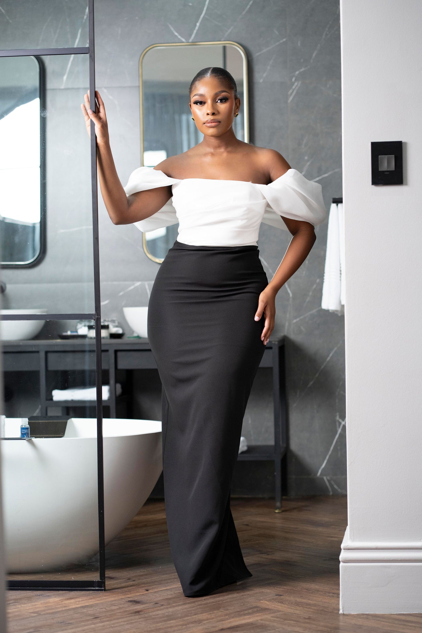 Black and white dress