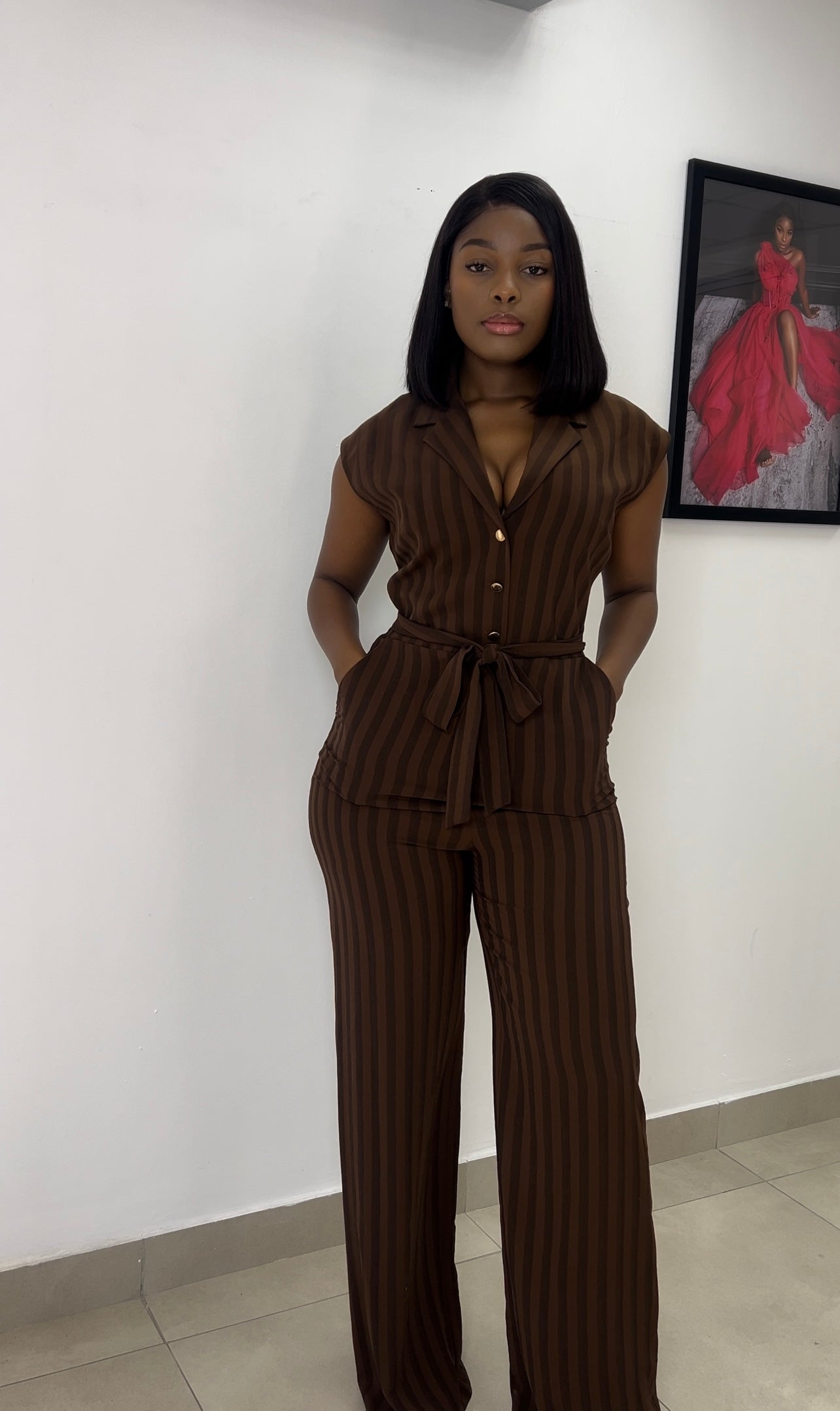 Brown jumpsuit