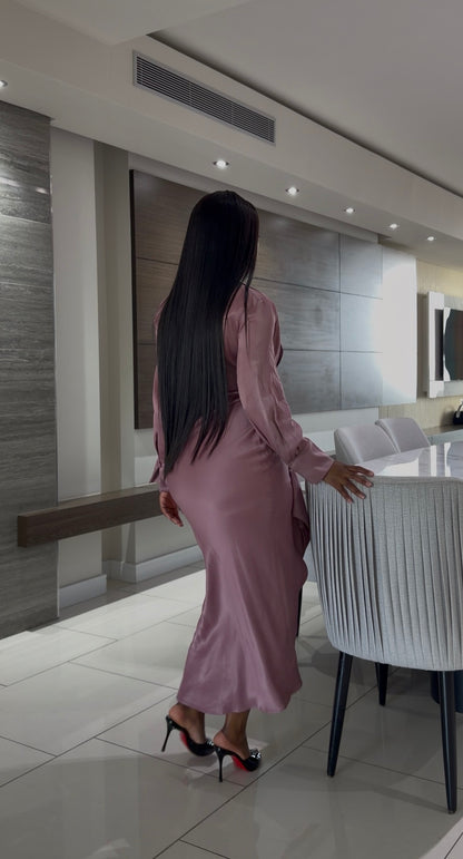 Silk midi dress
