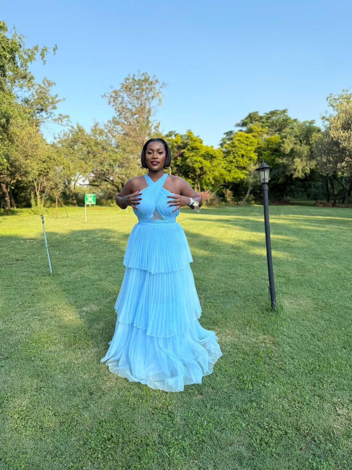 Blue maxi dress