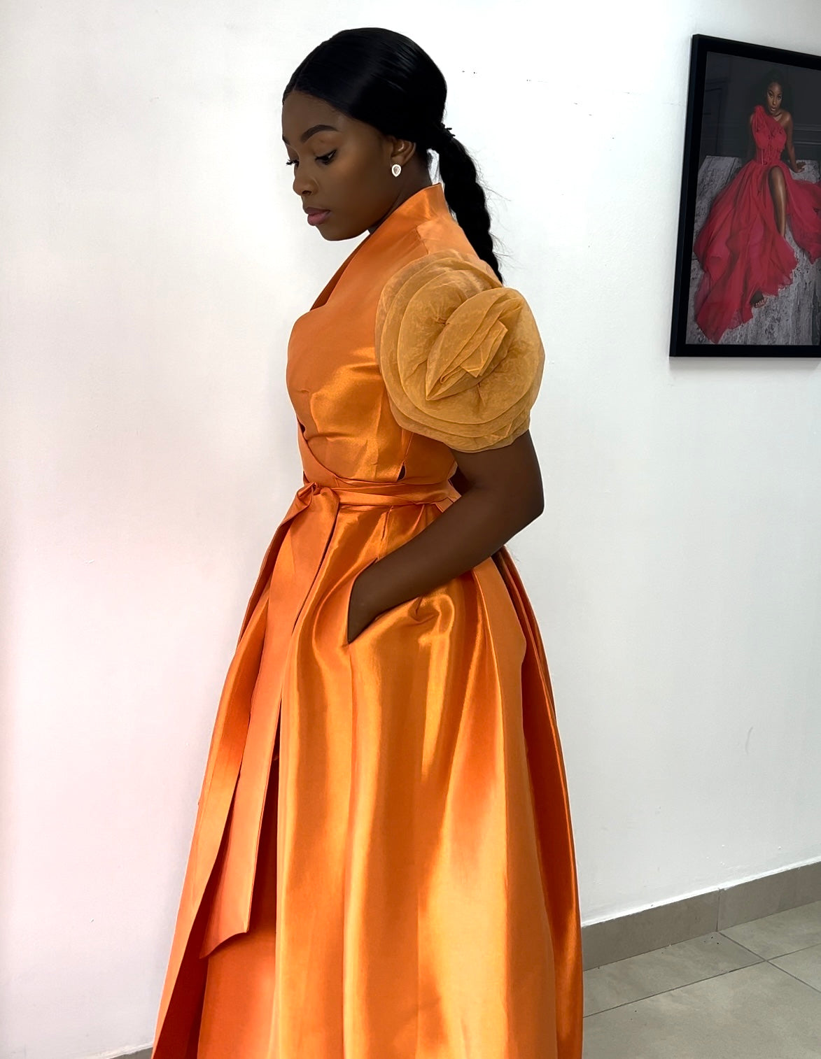 Orange princess dress